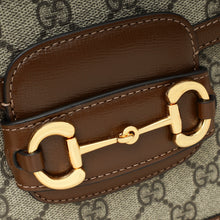 Gucci Ebony GG Supreme 1955 Horsebit Medium Shoulder Bag
