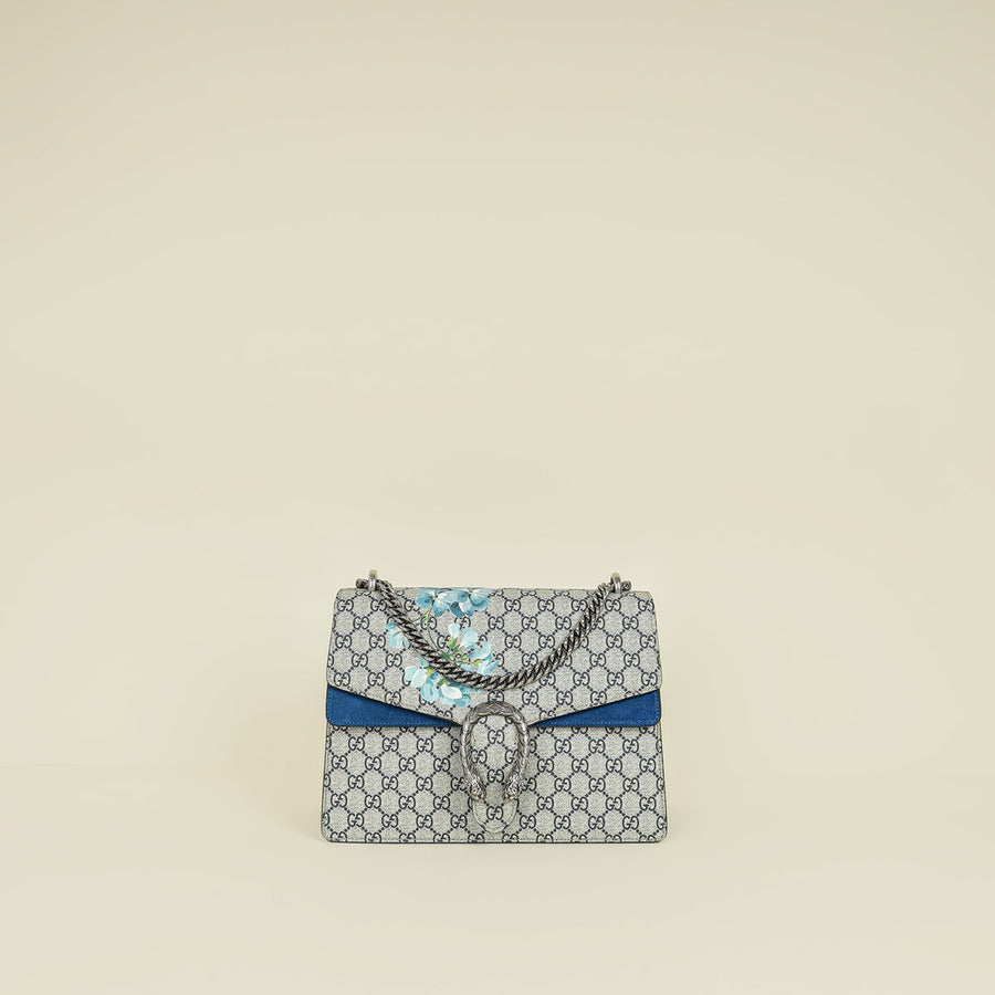 Gucci Bicolor GG Supreme Blooms Dionysus Medium Shoulder Bag