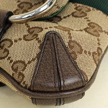 Gucci Bicolor GG Canvas Horsebit Chain Small Shoulder Bag