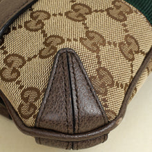 Gucci Bicolor GG Canvas Horsebit Chain Small Shoulder Bag