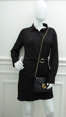 Gucci Black GG Marmont Wallet on Chain