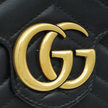 Gucci Black GG Marmont Wallet on Chain