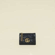 Gucci Black GG Marmont Wallet on Chain
