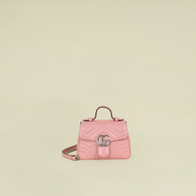 Gucci Pink GG Marmont Top Handle Chain Bag