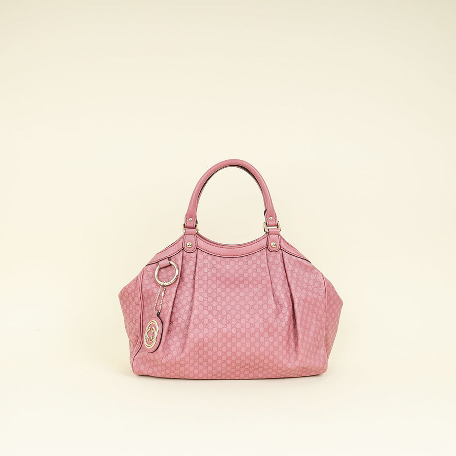 Gucci Old Rose Microguccissima Sukey Tote Bag