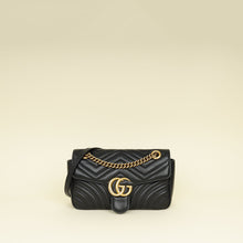 Gucci Black GG Marmont Medium Shoulder Bag