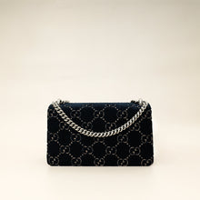 Gucci Navy Blue GG Velvet Dionysus Small Shoulder Bag