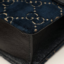 Gucci Navy Blue GG Velvet Dionysus Small Shoulder Bag