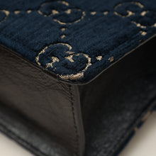 Gucci Navy Blue GG Velvet Dionysus Small Shoulder Bag