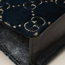 Gucci Navy Blue GG Velvet Dionysus Small Shoulder Bag