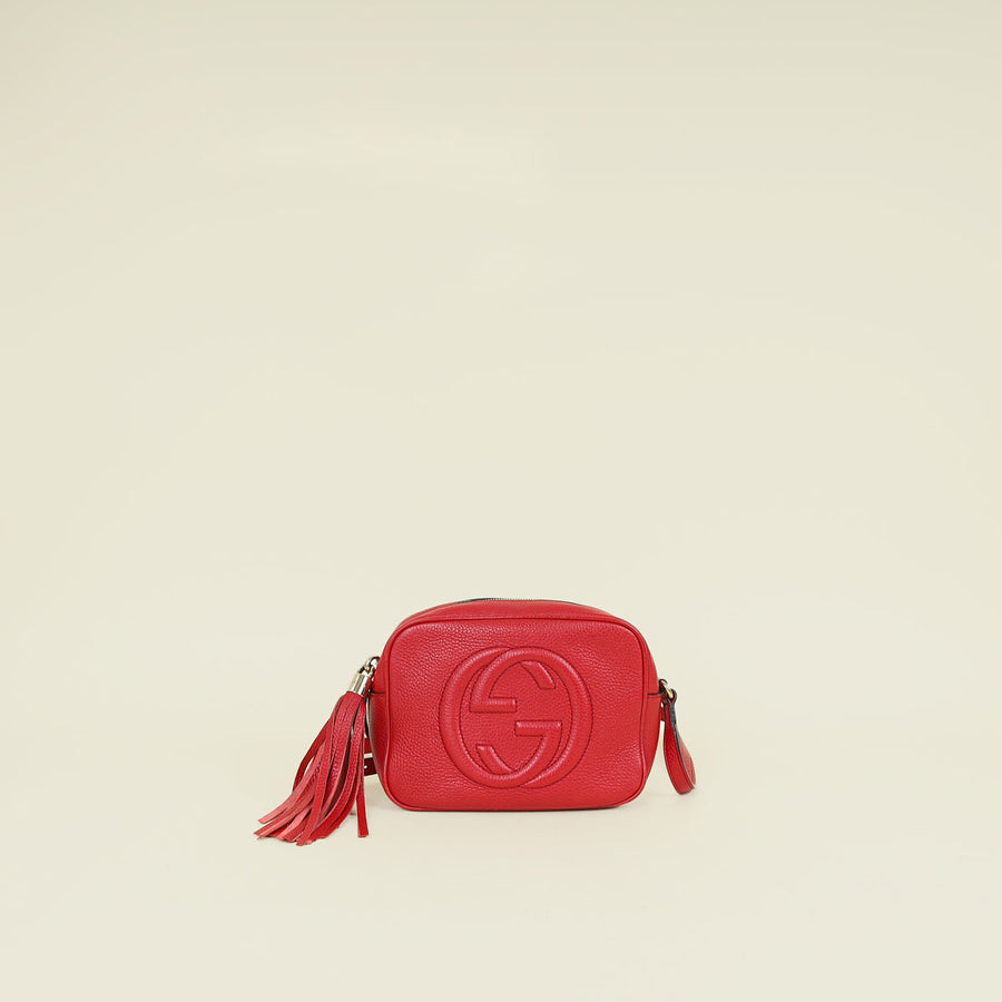 Gucci Red Soho Disco Small Camera Bag