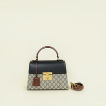 Gucci Bicolor GG Supreme Padlock Top Handle Small Bag