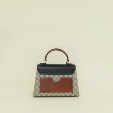 Gucci Bicolor GG Supreme Padlock Top Handle Small Bag