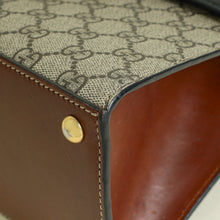 Gucci Bicolor GG Supreme Padlock Top Handle Small Bag