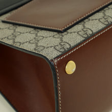 Gucci Bicolor GG Supreme Padlock Top Handle Small Bag