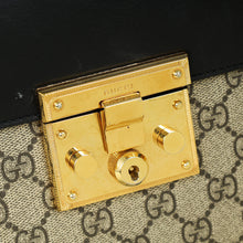 Gucci Bicolor GG Supreme Padlock Top Handle Small Bag