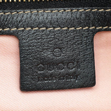 Gucci Black Multicolor Printed Silk Satin Charmy Boston Bag