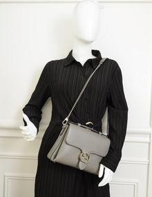 Gucci Gray Interlocking G Top Handle Bag