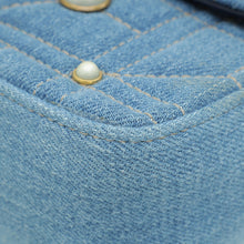 Gucci Blue GG Denim Marmont Pearl Mini Shoulder Bag