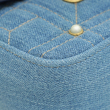 Gucci Blue GG Denim Marmont Pearl Mini Shoulder Bag