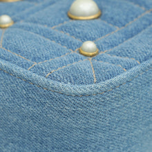 Gucci Blue GG Denim Marmont Pearl Mini Shoulder Bag