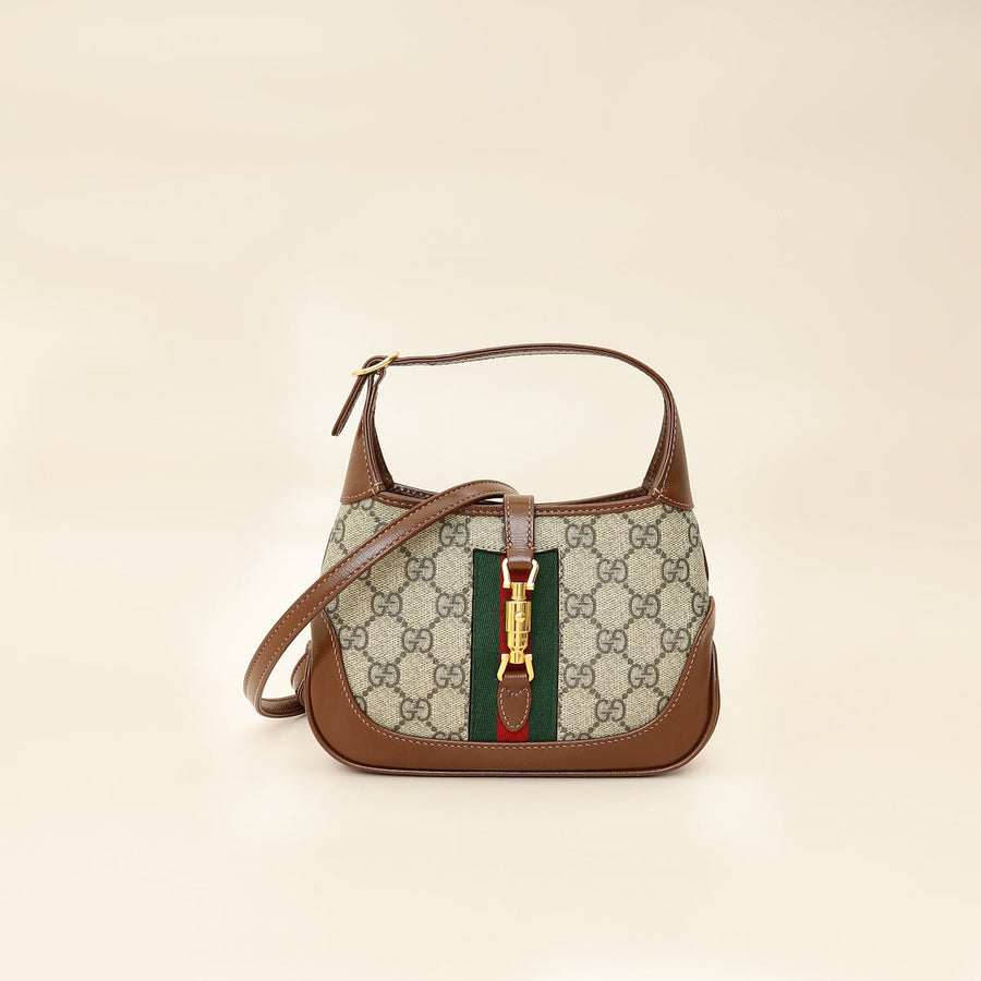 Gucci Bicolor GG Supreme Jackie 1961 Mini Bag