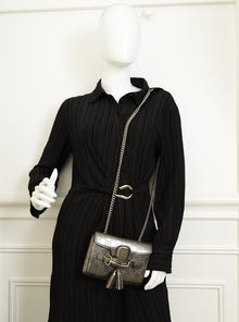 Gucci Metallic Gray GG Shine Mini Emily Bag