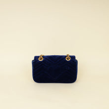 Gucci Blue Velvet GG Marmont Mini Shoulder Bag