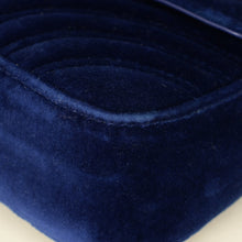 Gucci Blue Velvet GG Marmont Mini Shoulder Bag