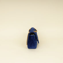 Gucci Blue Velvet GG Marmont Mini Shoulder Bag