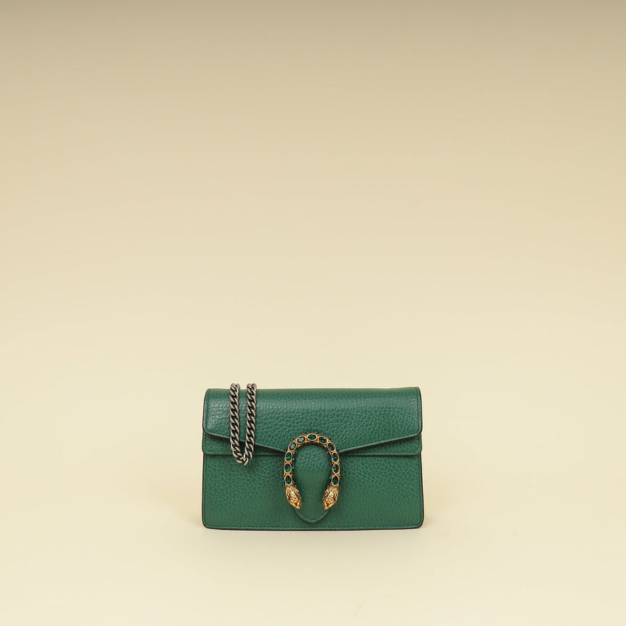 Gucci Green Crystal Dionysus Mini Bag