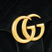 Gucci Black GG Marmont Velvet Medium Shoulder Bag