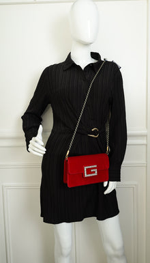 Gucci Red Broadway Small Crossbody Flap Bag