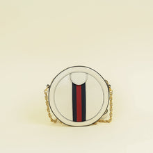 Gucci White Ophidia Mini Round Shoulder Bag