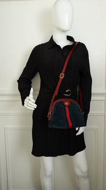 Gucci Bicolor Small Ophidia Suede Dome Shoulder Bag