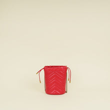 Gucci Red GG Marmont Mini Bucket Bag
