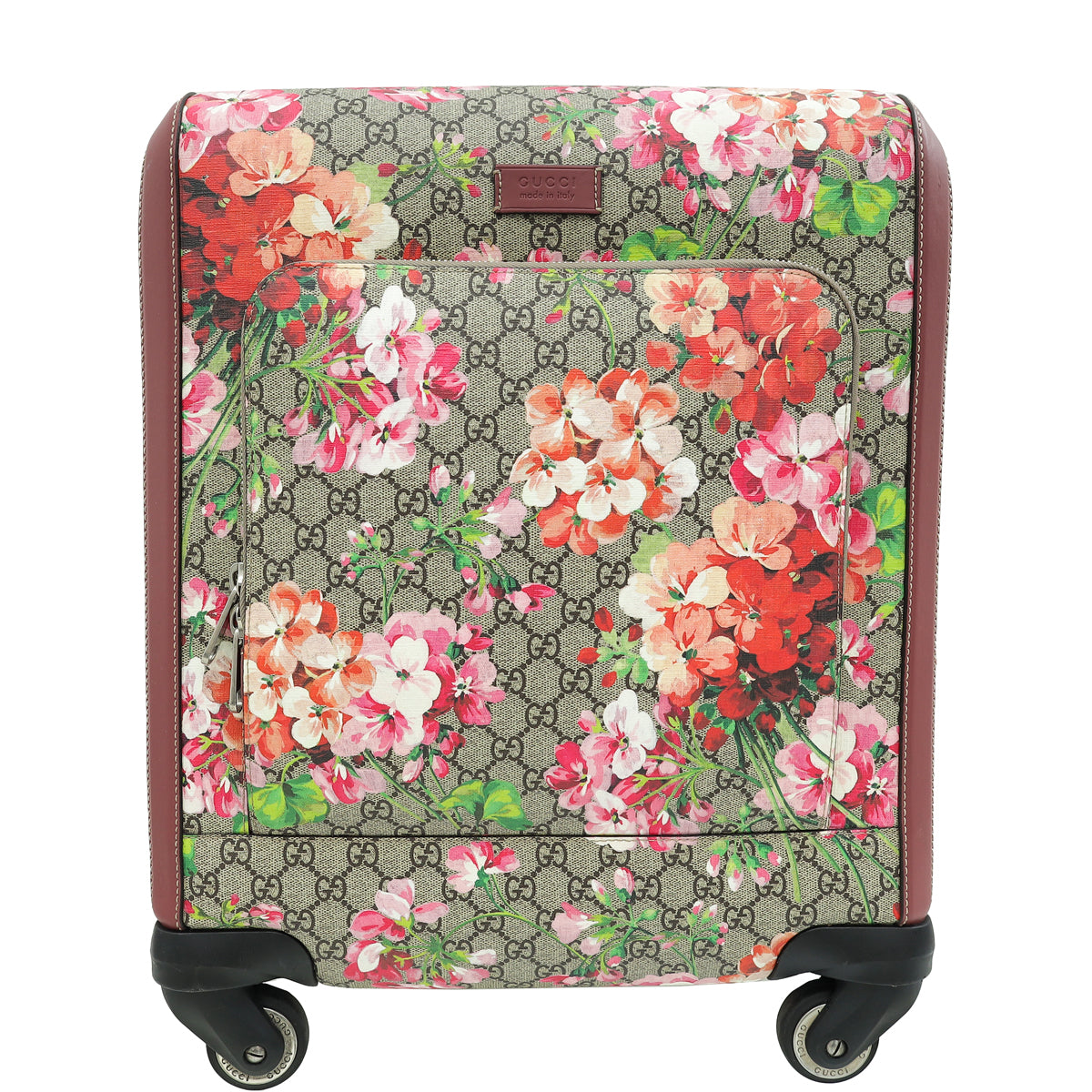 Gucci Ebony Multicolor GG Supreme Floral Small Cabin Trolley Bag