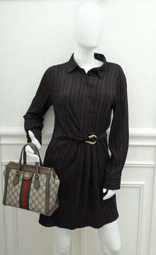 Gucci Bicolor GG Supreme Ophidia Small Shoulder Bag