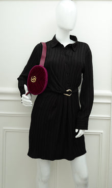 Gucci Violet GG Marmont Velvet Mini Belt Bag