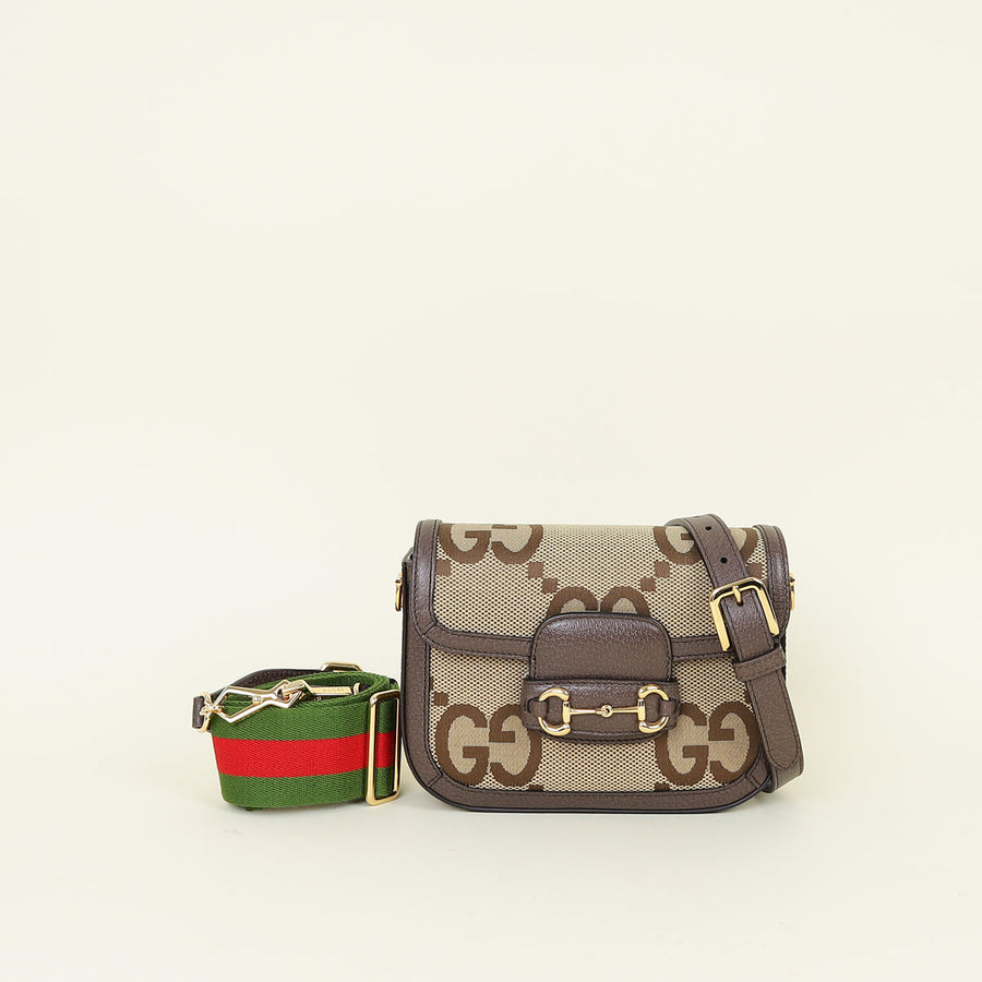 Gucci Brown GG Horsebit 1955 Mini Crossbody Bag