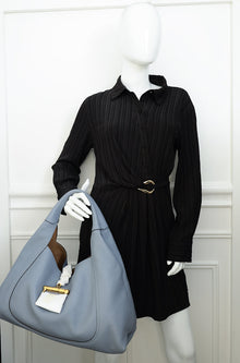 Gucci Dusty Blue Softbit Maxi Shoulder Bag