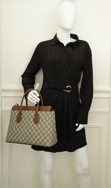Gucci Bicolor GG Supreme Handles Tote Bag
