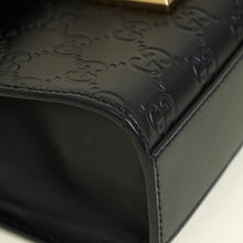 Gucci Black Guccissima Padlock Small Shoulder Bag