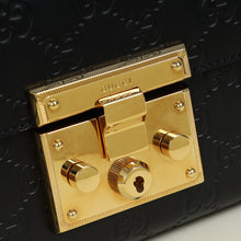 Gucci Black Guccissima Padlock Small Shoulder Bag