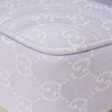Gucci Lilac GG Denim GG Marmont Medium Shoulder Bag