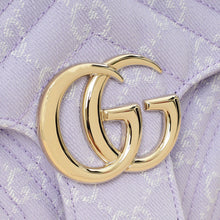 Gucci Lilac GG Denim GG Marmont Medium Shoulder Bag