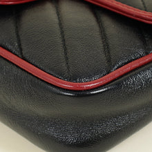 Gucci Black GG Marmont Diagonal Striped Super Mini Bag