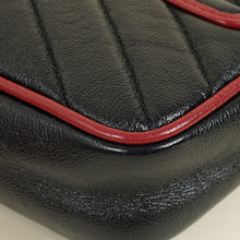 Gucci Black GG Marmont Diagonal Striped Super Mini Bag