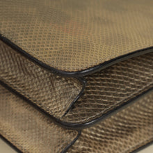 Gucci Metallic Olive Lizard Interlocking G Flap Chain Shoulder Bag