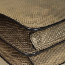 Gucci Metallic Olive Lizard Interlocking G Flap Chain Shoulder Bag